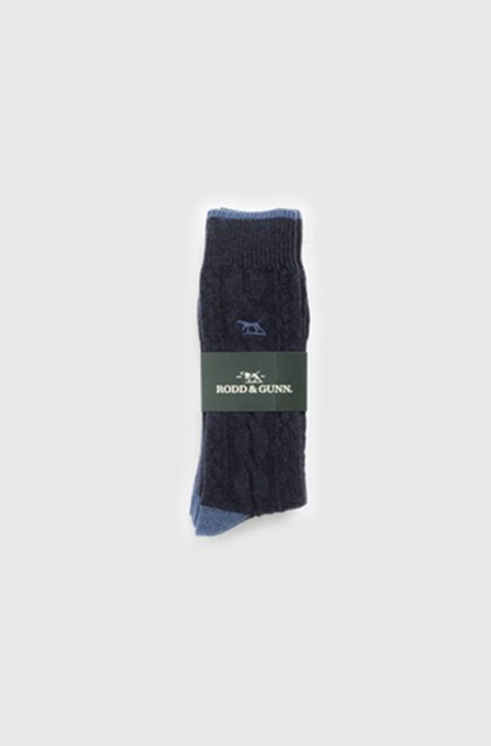 RODD & GUNN - Dunedin Cable Sock 2 Pack in NAVY DENIM ZS1144