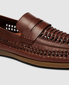 RODD & GUNN - GISBORNE Huarache Slip On in Redwood Brown ZX0514