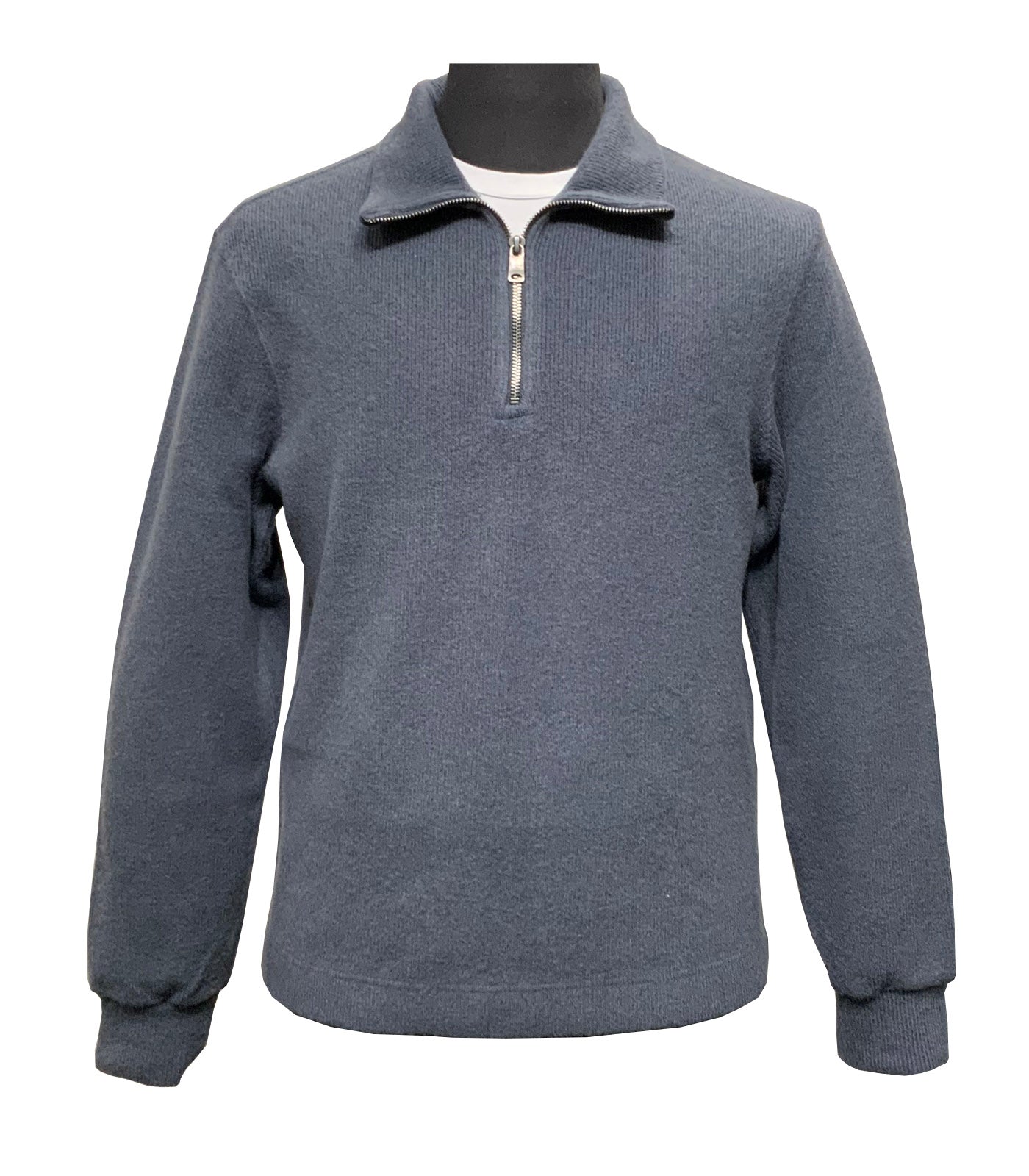 CIRCOLO 1901 - CN5143 Zip Neck Sweater in Dark Asphalt Grey