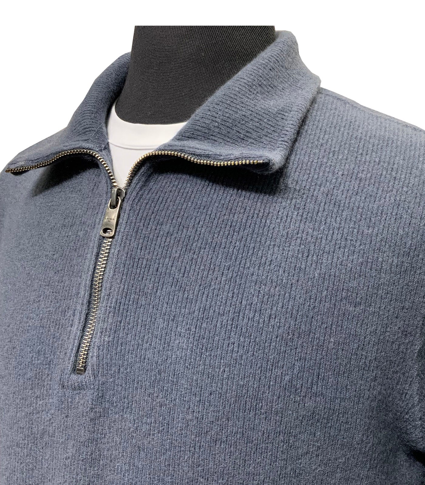 CIRCOLO 1901 - CN5143 Zip Neck Sweater in Dark Asphalt Grey