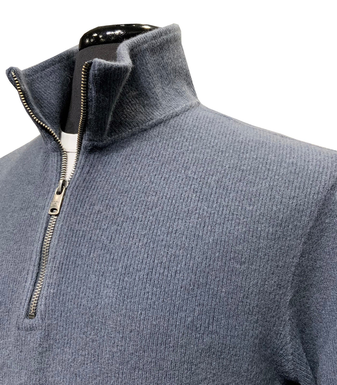 CIRCOLO 1901 - CN5143 Zip Neck Sweater in Dark Asphalt Grey