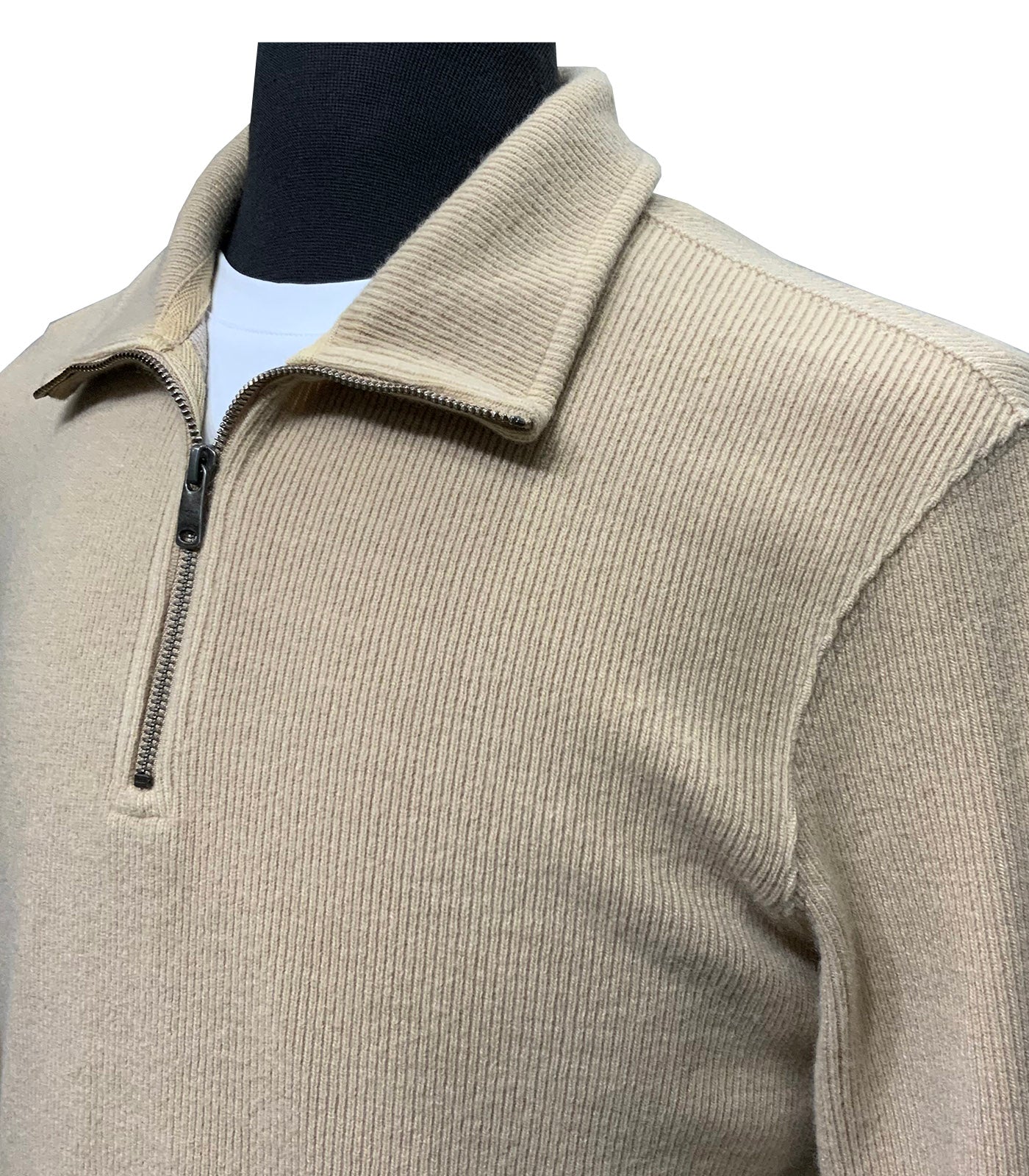 CIRCOLO 1901 - CN5143 Zip Neck Sweater in Sand