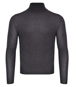 CANALI - Wool Mock Neck Knitwear In Charcoal Grey C0002 MK01149 112