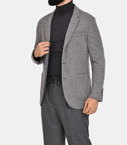 CANALI - Wool Mock Neck Knitwear In Charcoal Grey C0002 MK01149 112