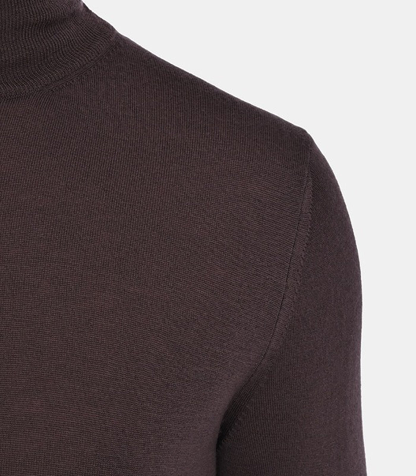CANALI - Wool Mock Neck Knitwear In Chocolate Brown C0002 MK01149 501