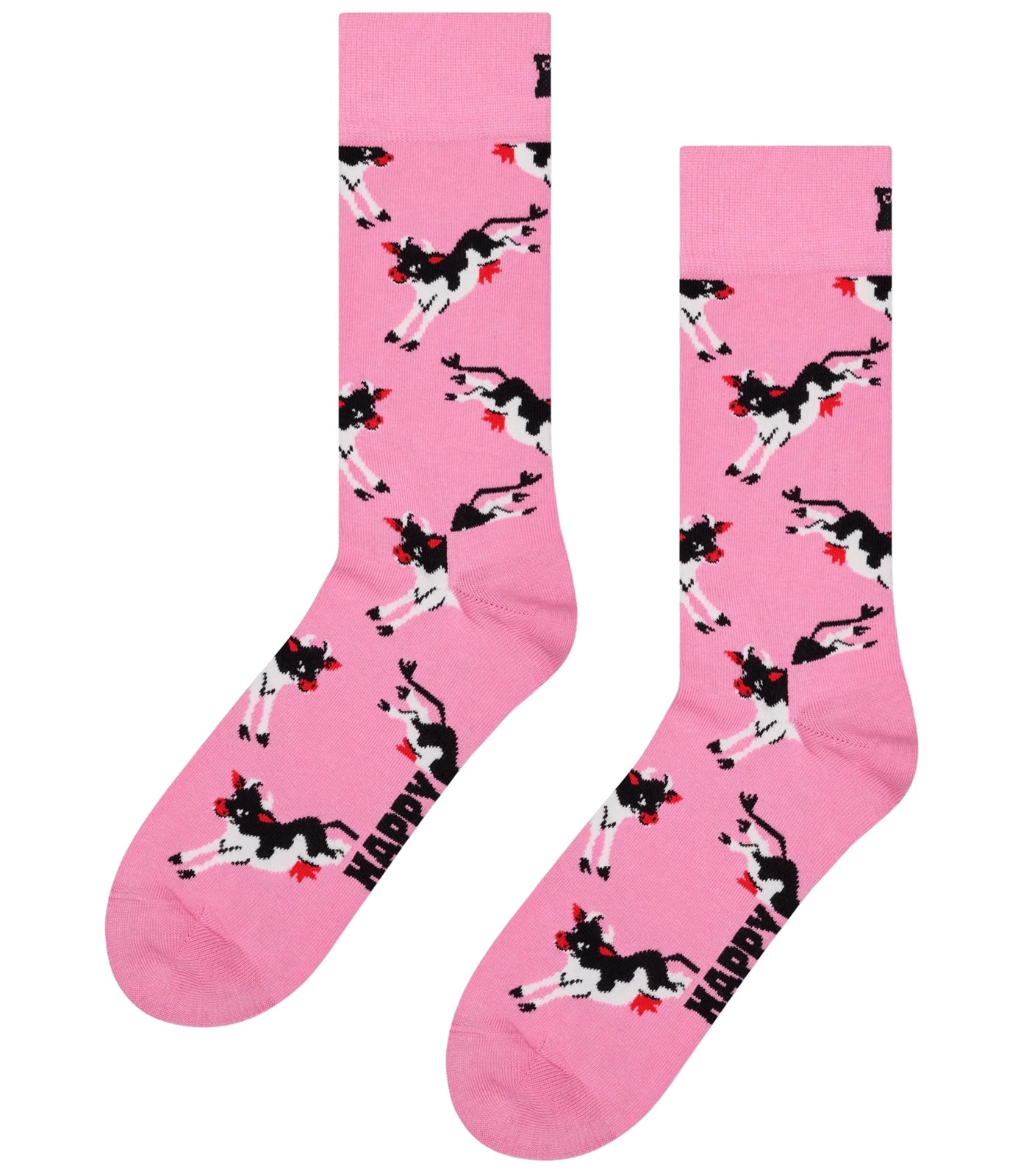 HAPPY SOCKS - Cow Sock in Pink - P003190
