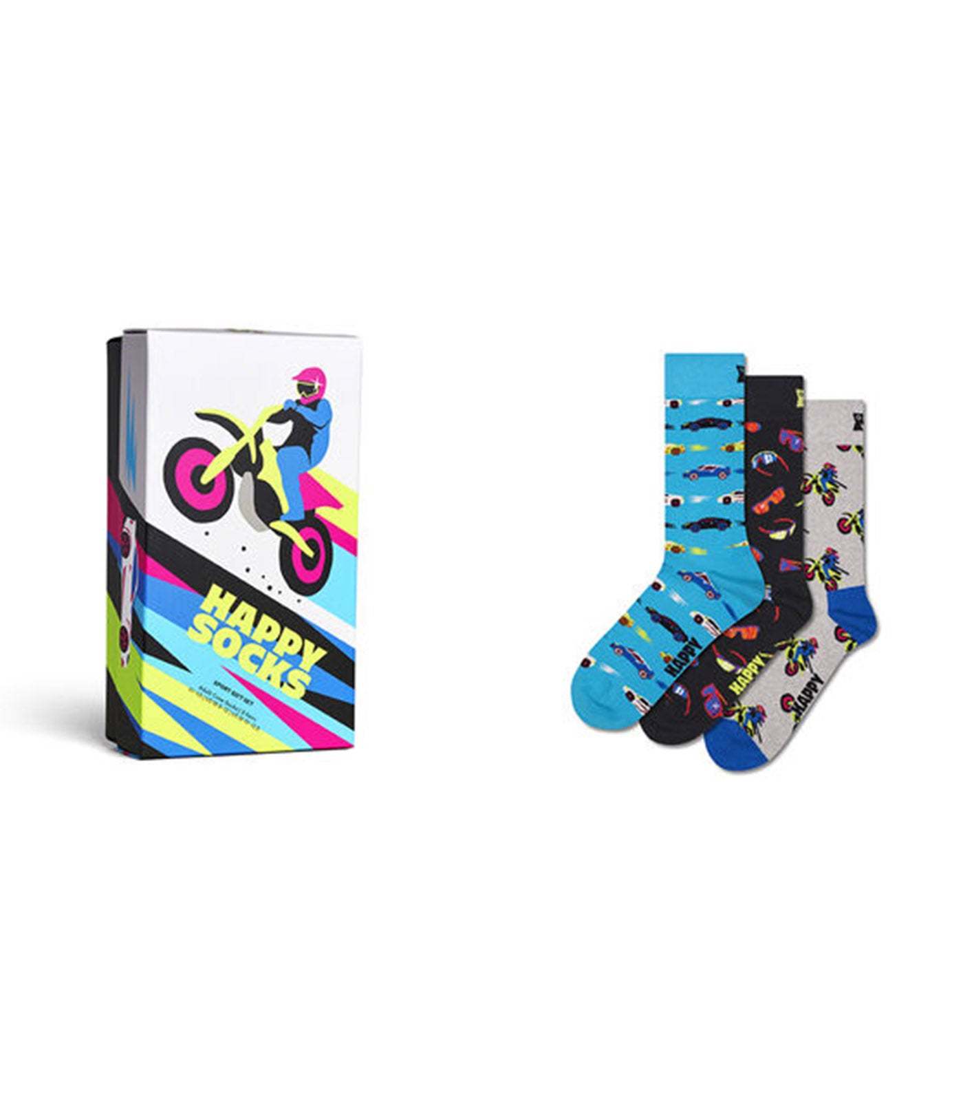 HAPPY SOCKS 3 Pack Fast Sports Socks Gift Set - P003364