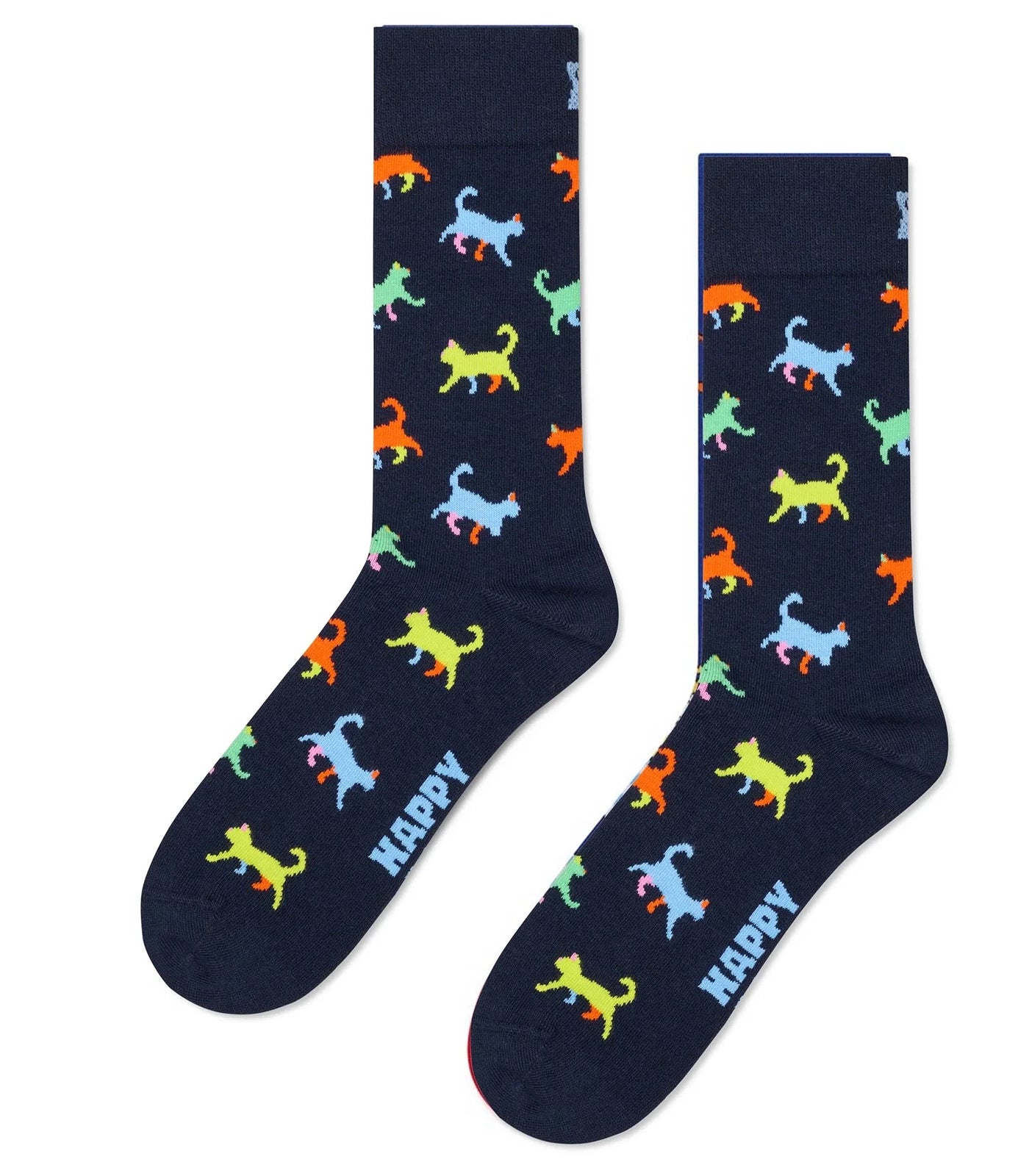 HAPPY SOCKS - Kitten Love Sock in Navy - P003197