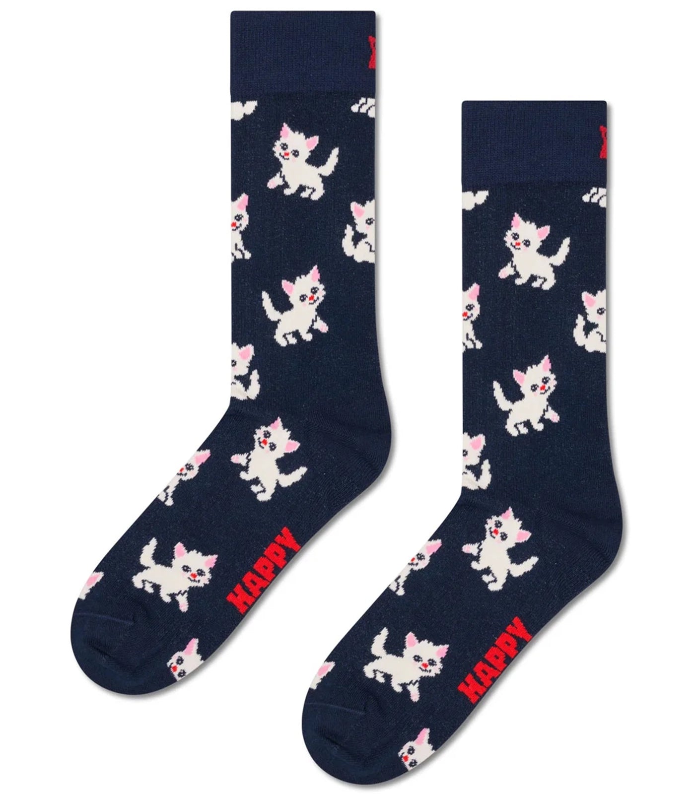HAPPY SOCKS - Kitten Sock in Navy - P003187
