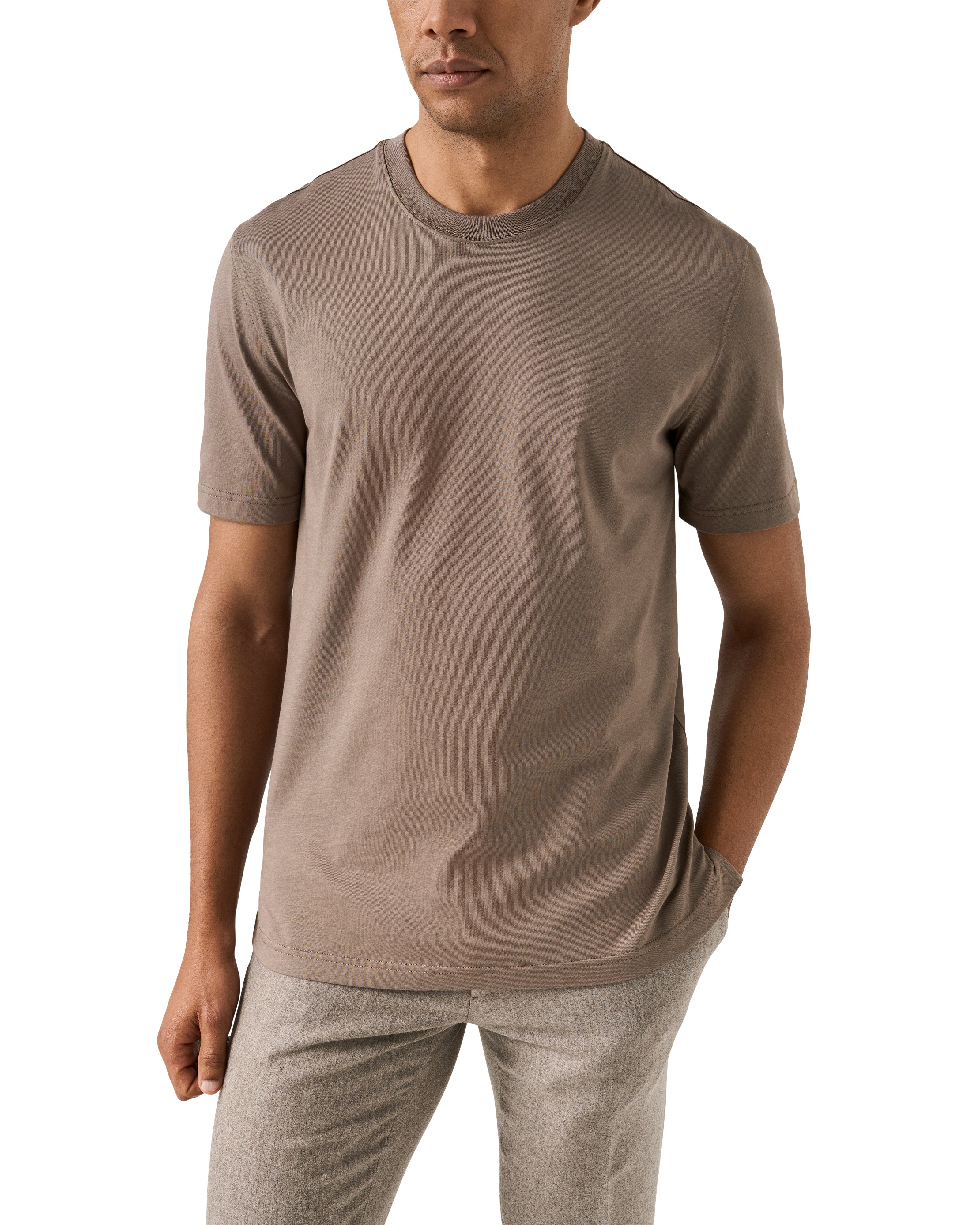 ETON - Mocha Brown Supima Cotton T-Shirt 10001035735