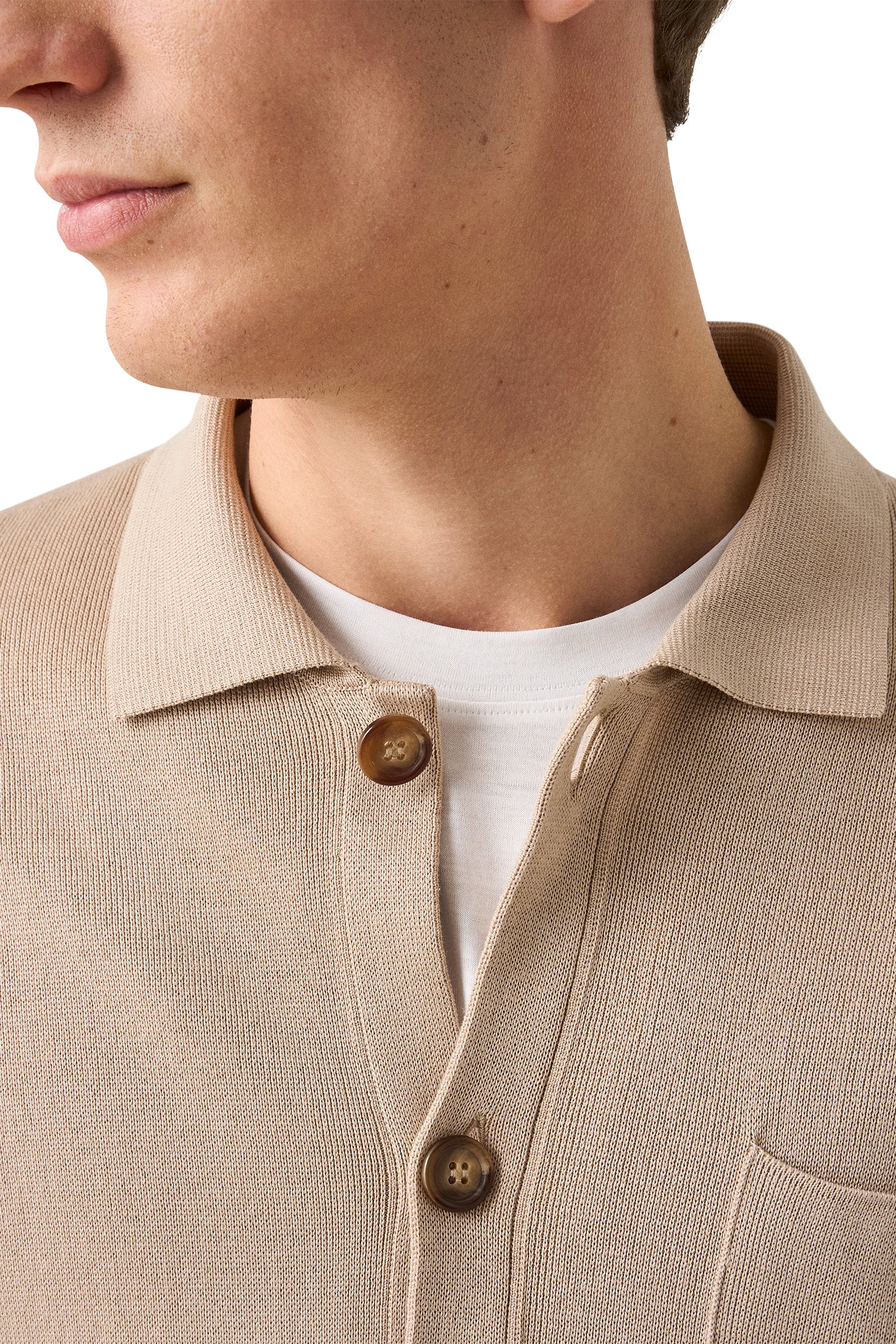 ETON - Milano Knit Jacket in Beige/ Off White 10001294802