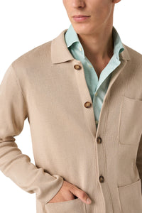 ETON - Milano Knit Jacket in Beige/ Off White 10001294802