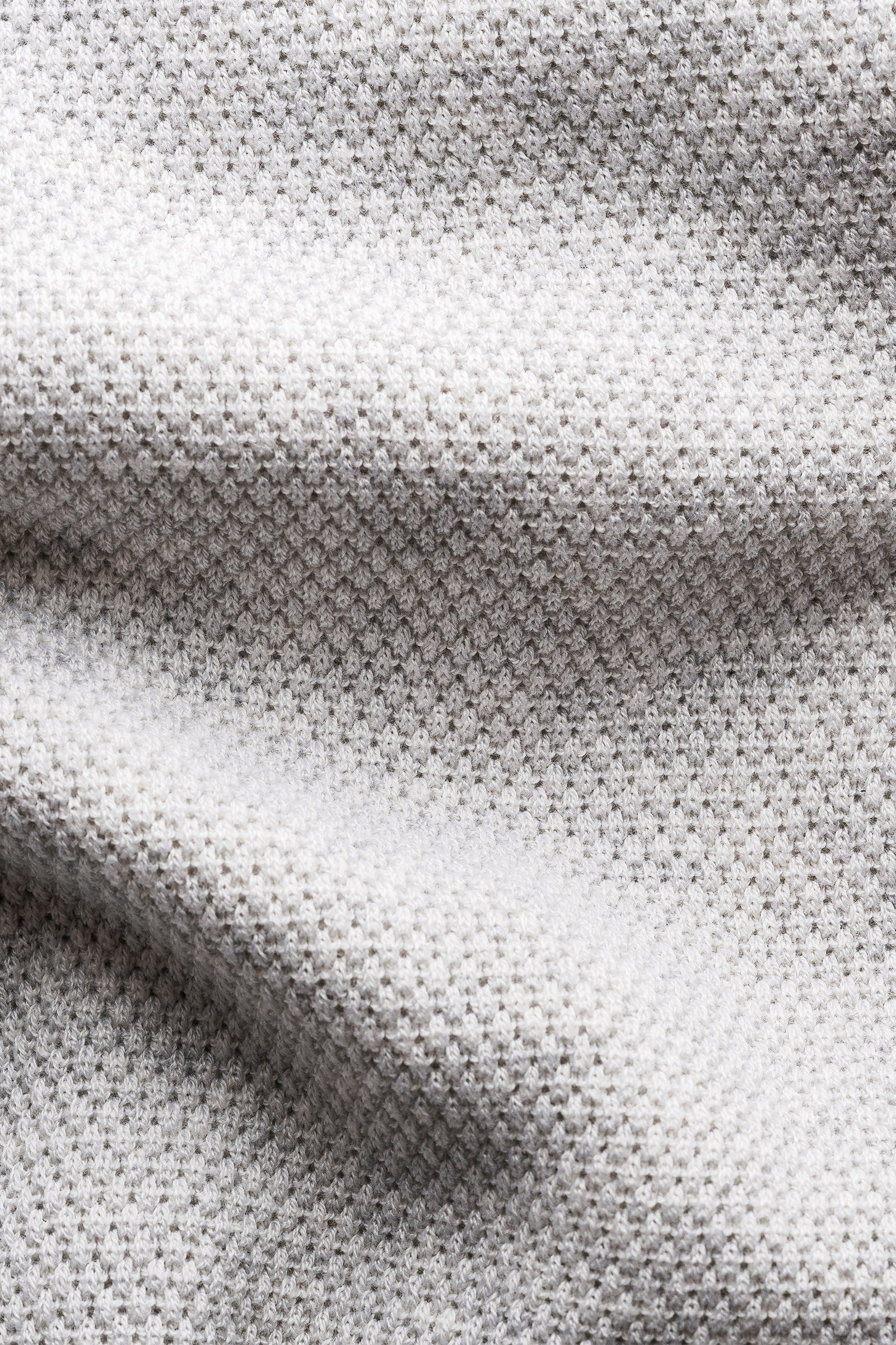 ETON - Structured Crew Neck Knitted T-Shirt in Grey 10001325609
