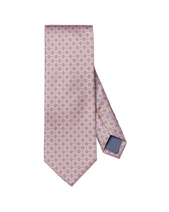 ETON - Medallion Print Silk Tie in Pink