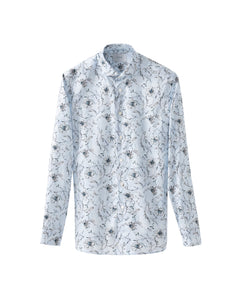 ETON - SLIM FIT Floral Sinature Twill Shirt in Light Blue 10001348021