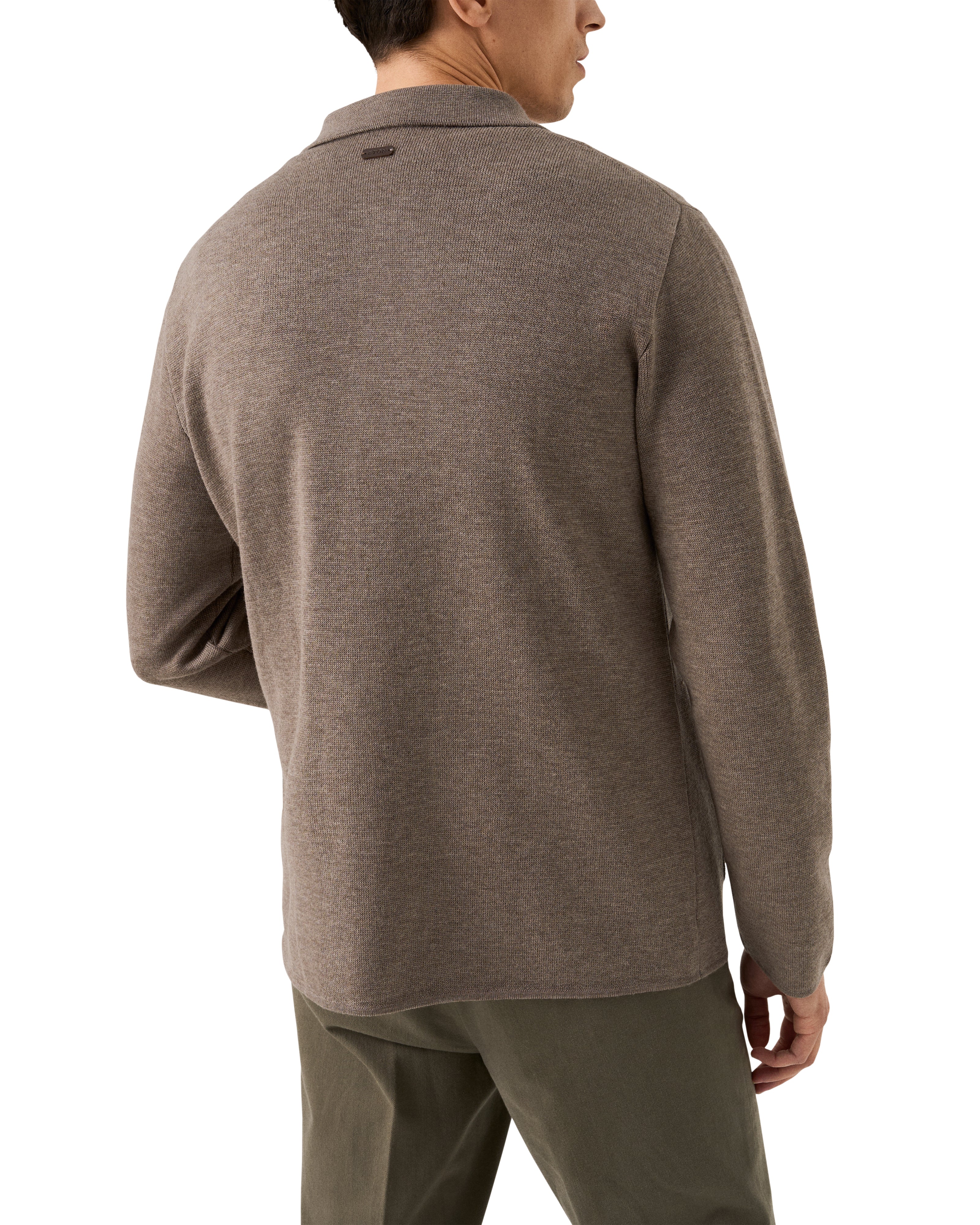 ETON - Milano Knit Shirt Jacket In Brown 100013666 32