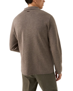 ETON - Milano Knit Shirt Jacket In Brown 100013666 32
