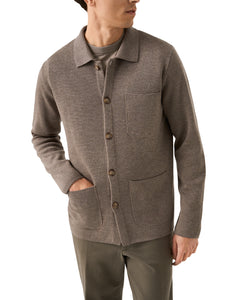 ETON - Milano Knit Shirt Jacket In Brown 100013666 32
