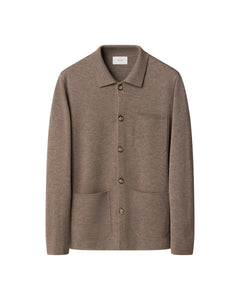 ETON - Milano Knit Shirt Jacket In Brown 100013666 32