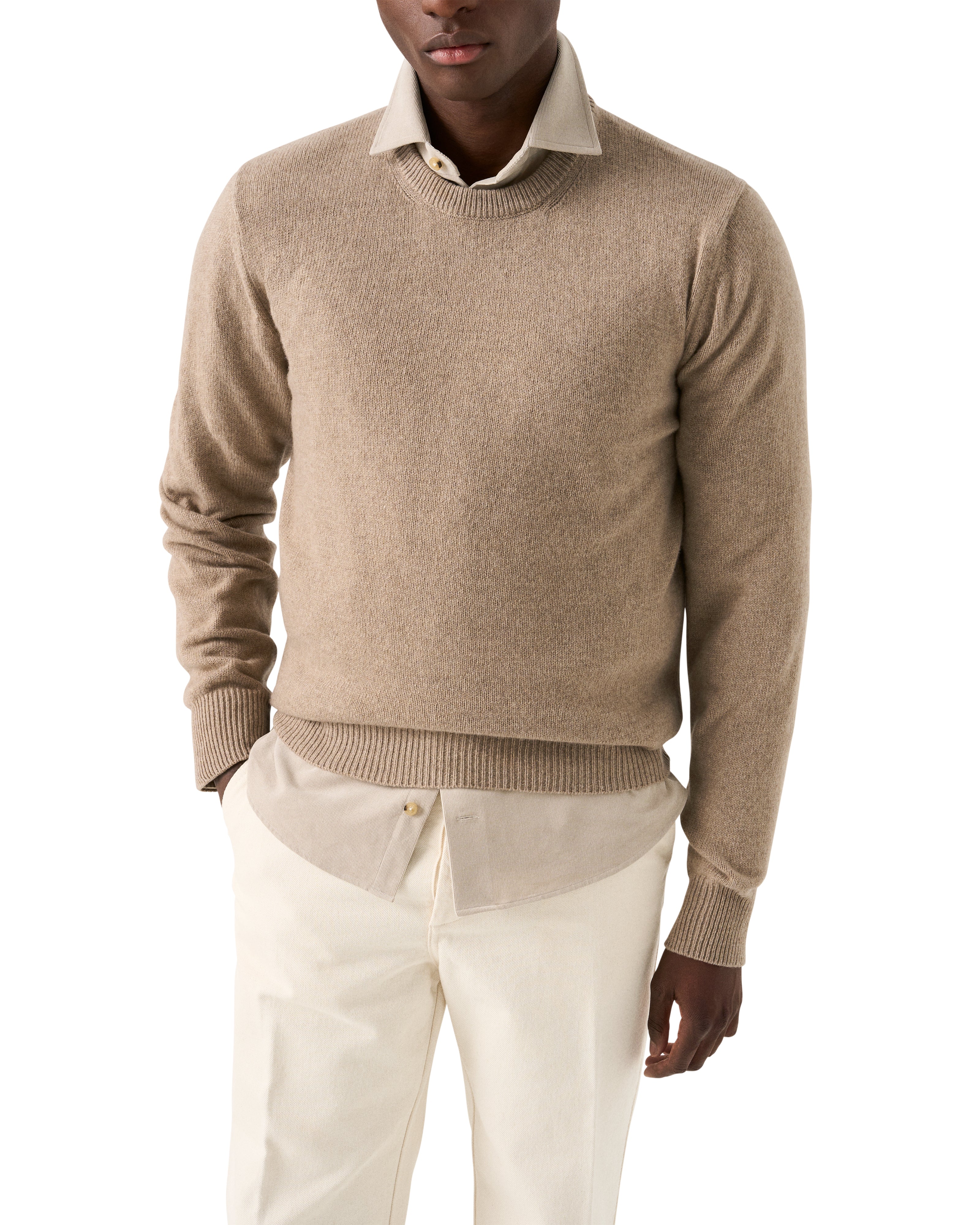 ETON - CASHMERE Knit Crew Neck Sweater In Beige 10001366734