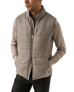 ETON - Wool Flannel Zip Vest in Beige Brown 10001406428