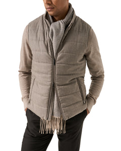 ETON - Wool Flannel Zip Vest in Beige Brown 10001406428