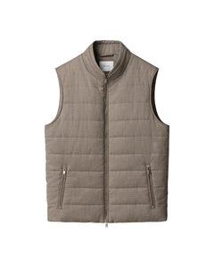 ETON - Wool Flannel Zip Vest in Beige Brown 10001406428
