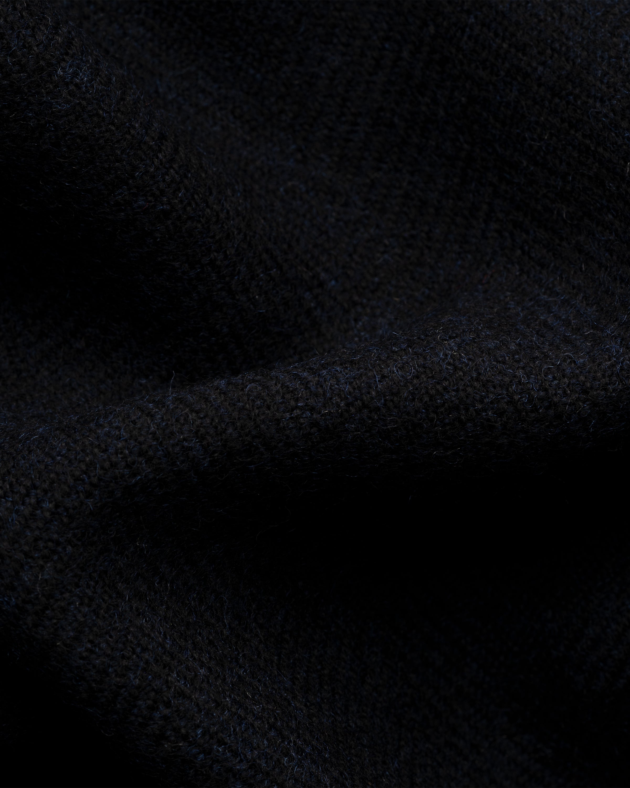 ETON - Herringbone Merino Wool Scarf in Dark Blue 10001385726