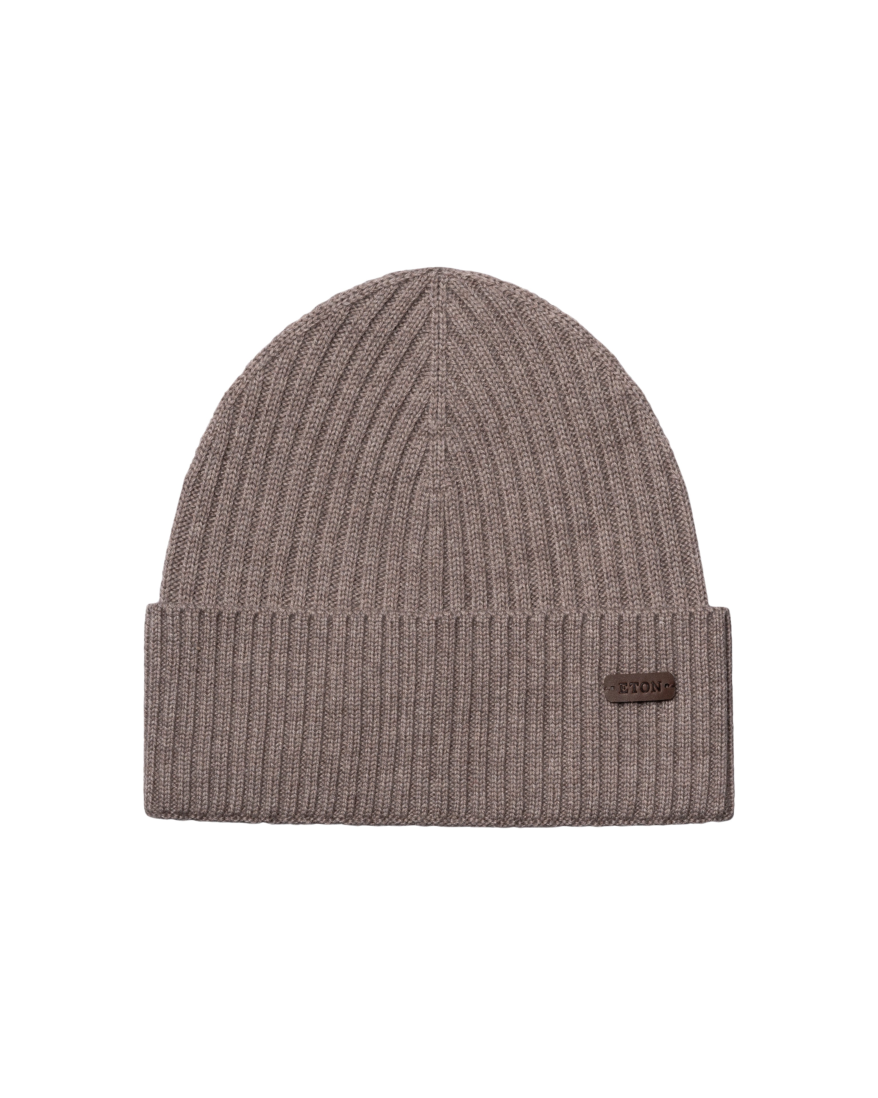 ETON - Knitted Wool Beanie In Grey/ Beige 10001387316