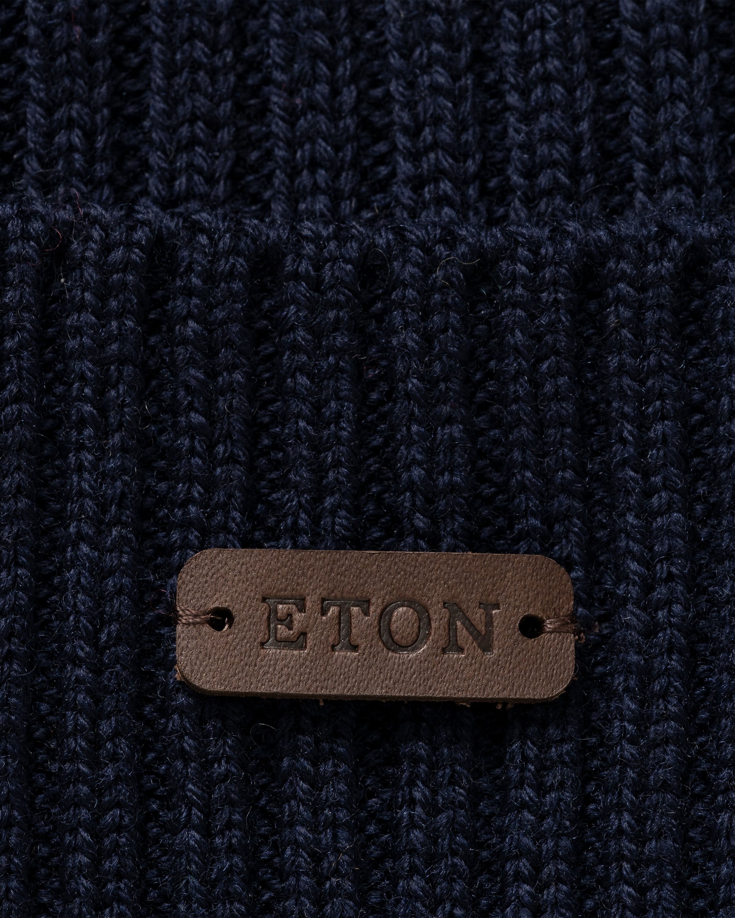 ETON - Knitted Wool Beanie In Navy Blue 10001387328