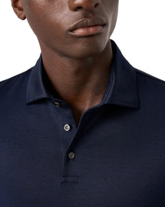 ETON - Filo Di Scorzia Jaquard Polo Shirt in Navy Blue 10001390729