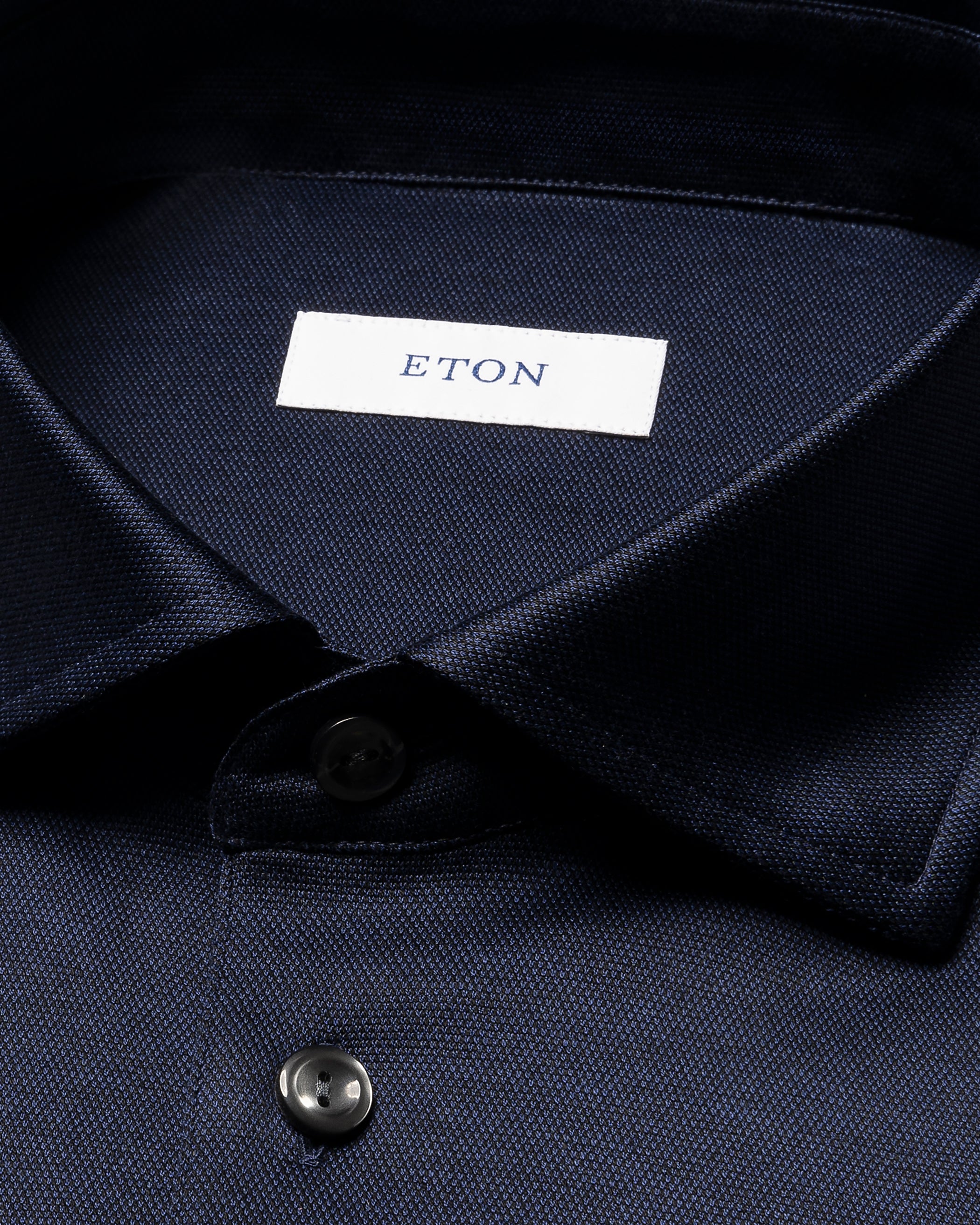 ETON - Filo Di Scorzia Jaquard Polo Shirt in Navy Blue 10001390729