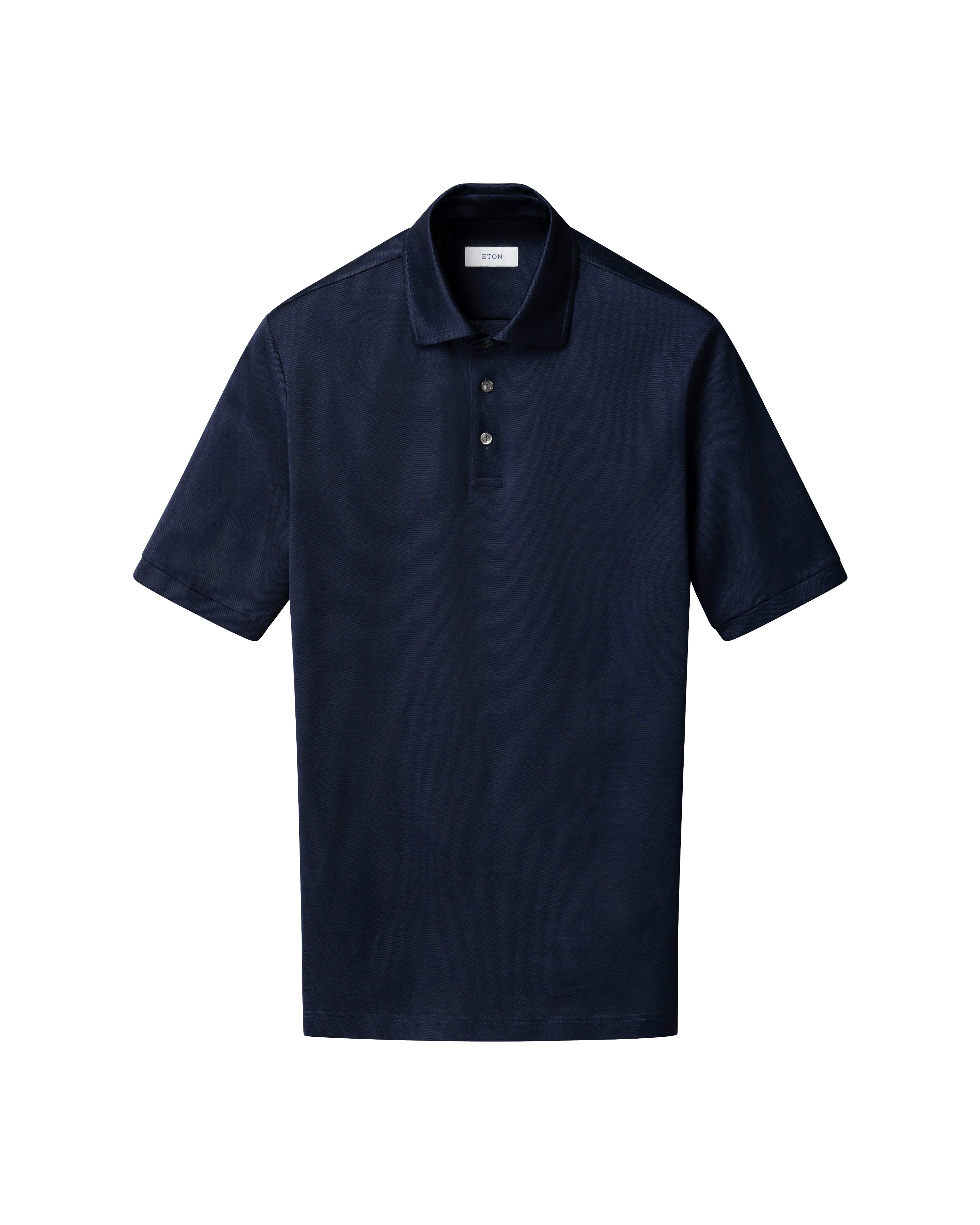 ETON - Filo Di Scorzia Jaquard Polo Shirt in Navy Blue 10001390729