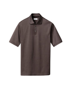 ETON - Filo Di Scorzia Jaquard Polo Shirt in Brown 10001390738