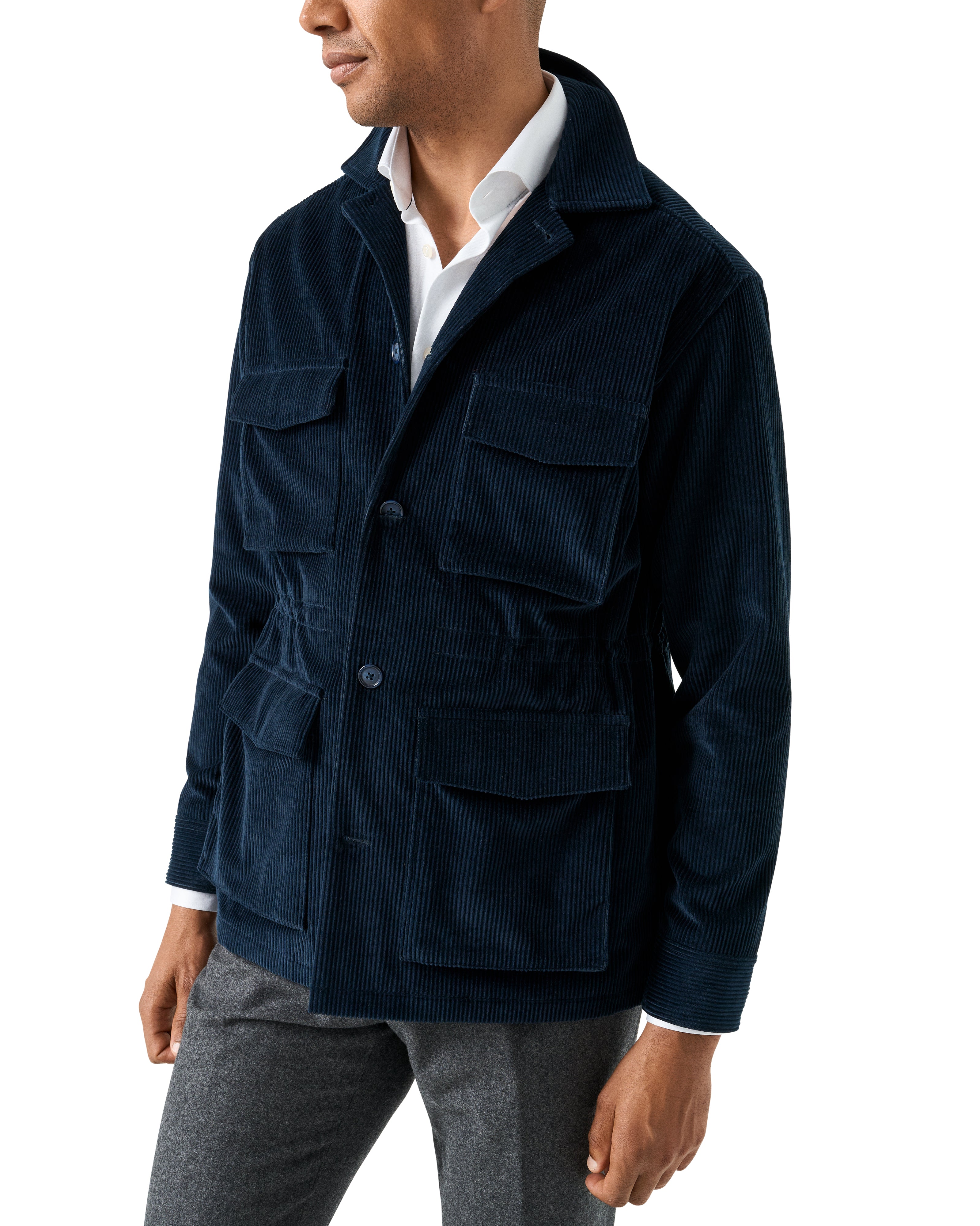 ETON - White SLIM FIT Filo di Scozia Jacquard Knit Shirt 10001397100