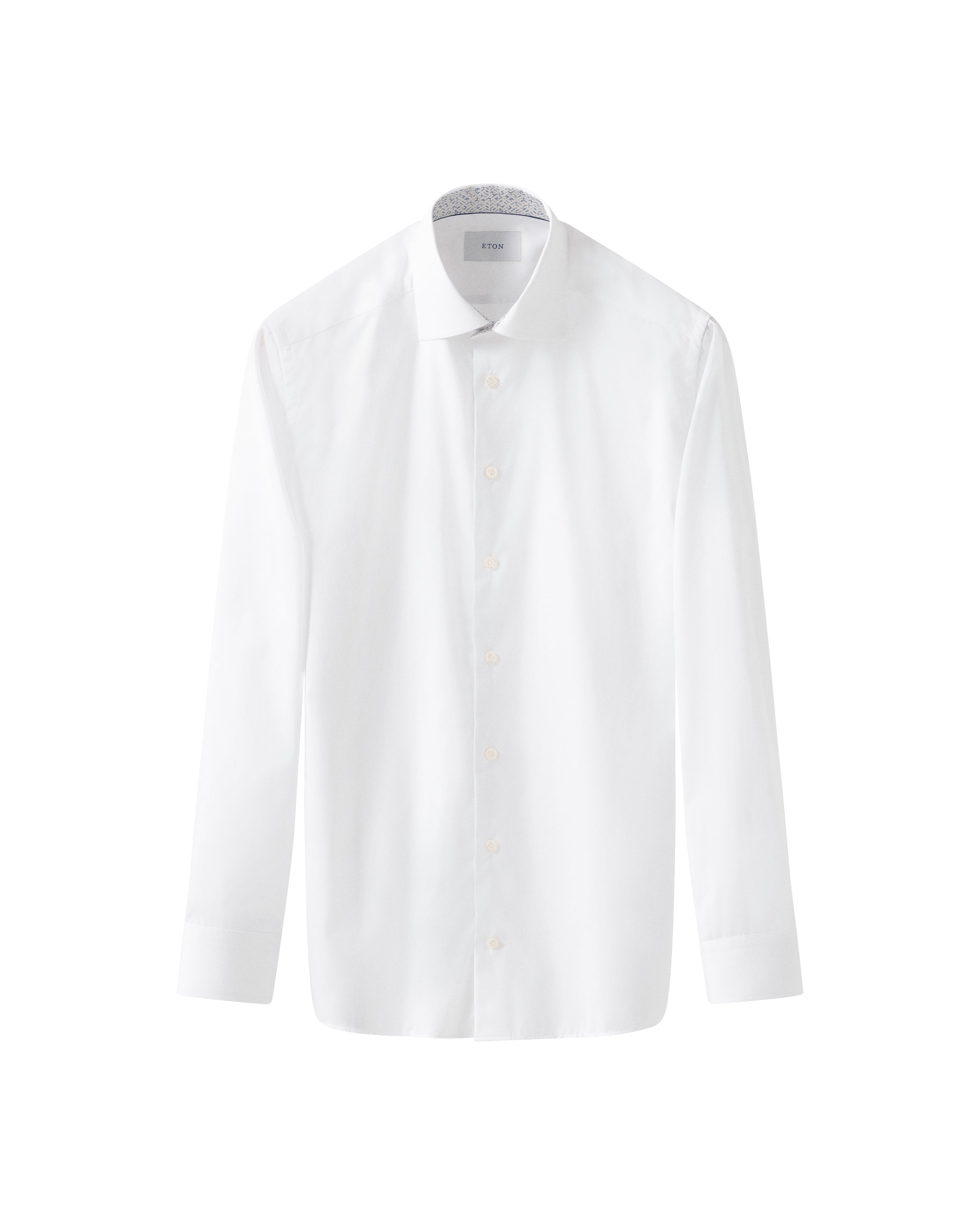 ETON - CONTEMPORARY FIT White Solid Signature Twill Geometric Effect Shirt 100014018 00
