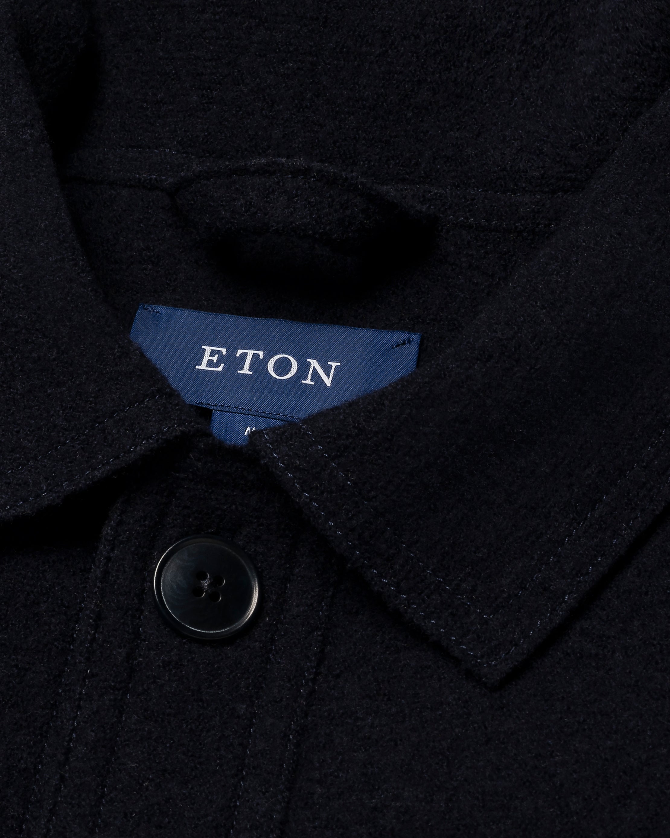 ETON - Boiled Wool Shirt Jacket In Navy Blue 10001406428