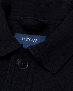 ETON - Boiled Wool Shirt Jacket In Navy Blue 10001406428