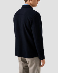 ETON - Boiled Wool Shirt Jacket In Navy Blue 10001406428