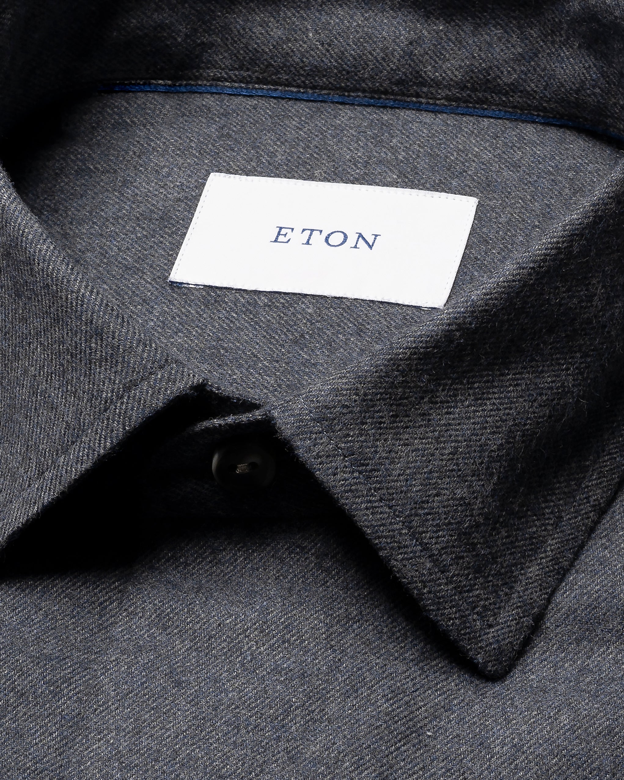 ETON - CASUAL FIT Flannel Shirt In Dark Blue 10001445726
