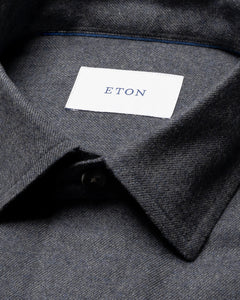 ETON - CASUAL FIT Flannel Shirt In Dark Blue 10001445726