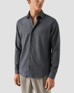 ETON - CASUAL FIT Flannel Shirt In Dark Blue 10001445726