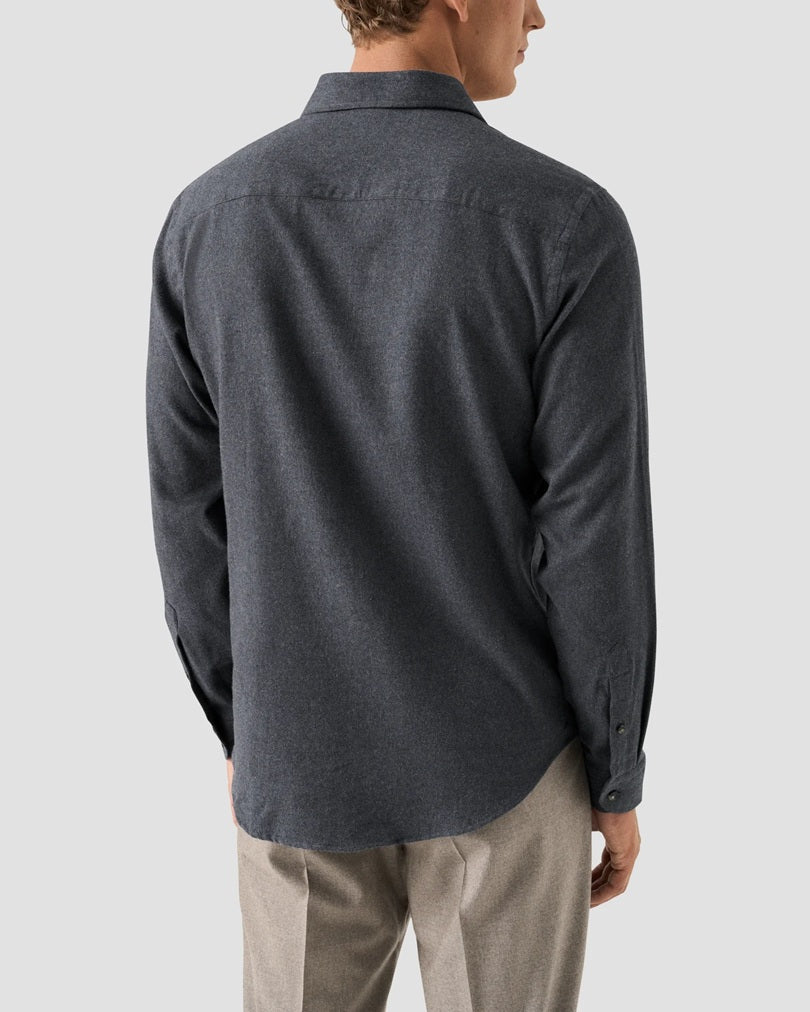 ETON - CASUAL FIT Flannel Shirt In Dark Blue 10001445726