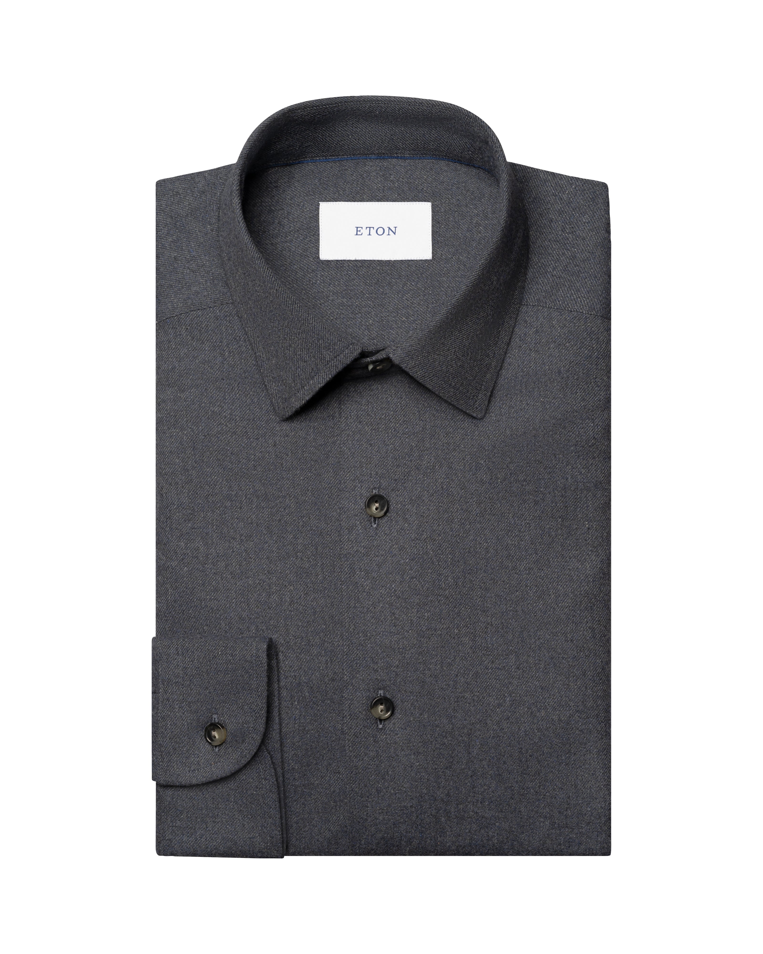 ETON - CASUAL FIT Flannel Shirt In Dark Blue 10001445726