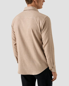 ETON - CASUAL FIT Flannel Shirt In Beige 10001445732