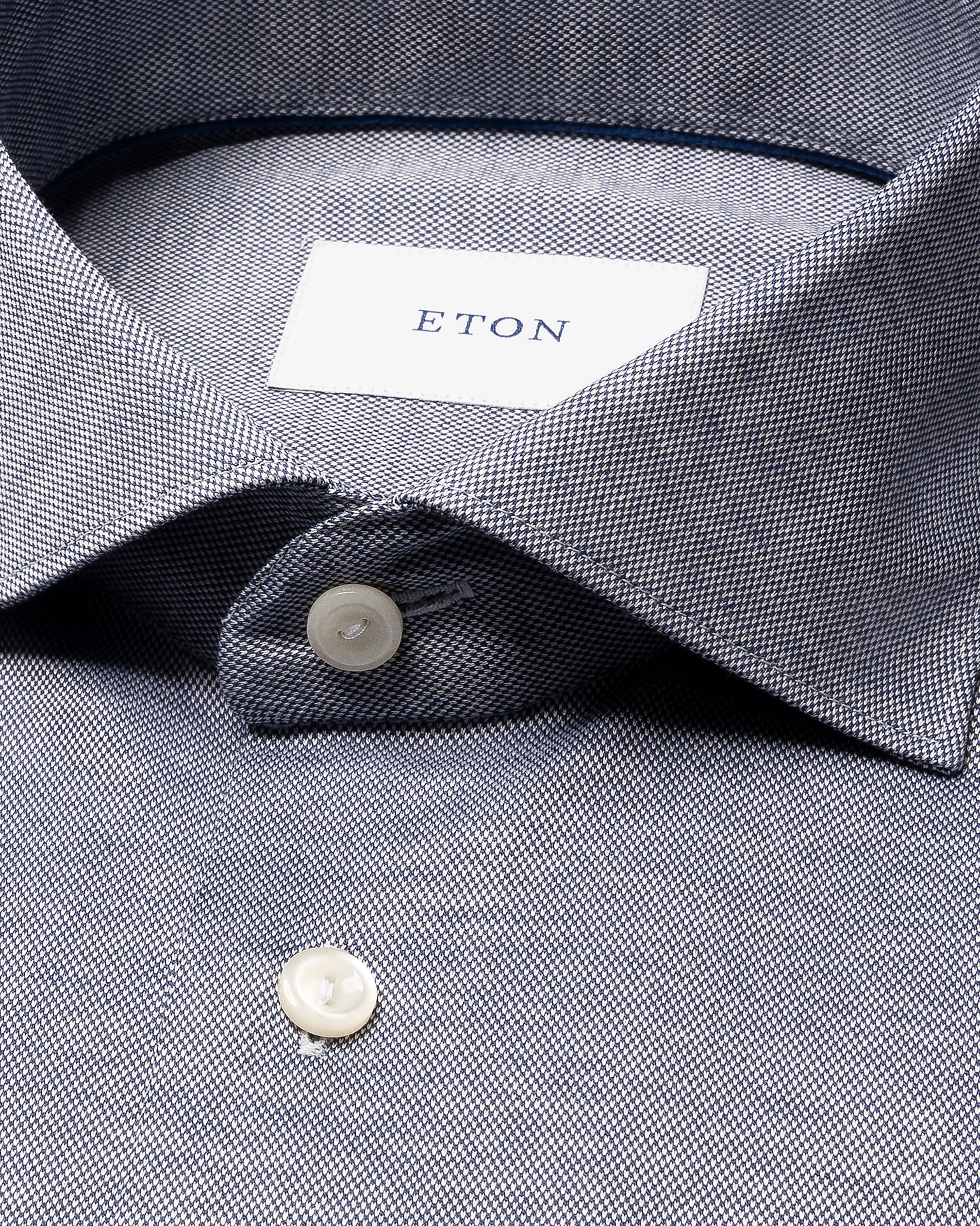ETON - CONTEMPORARY FIT Filo di Scozia Oxford Shirt in Mid Blue 10001450025