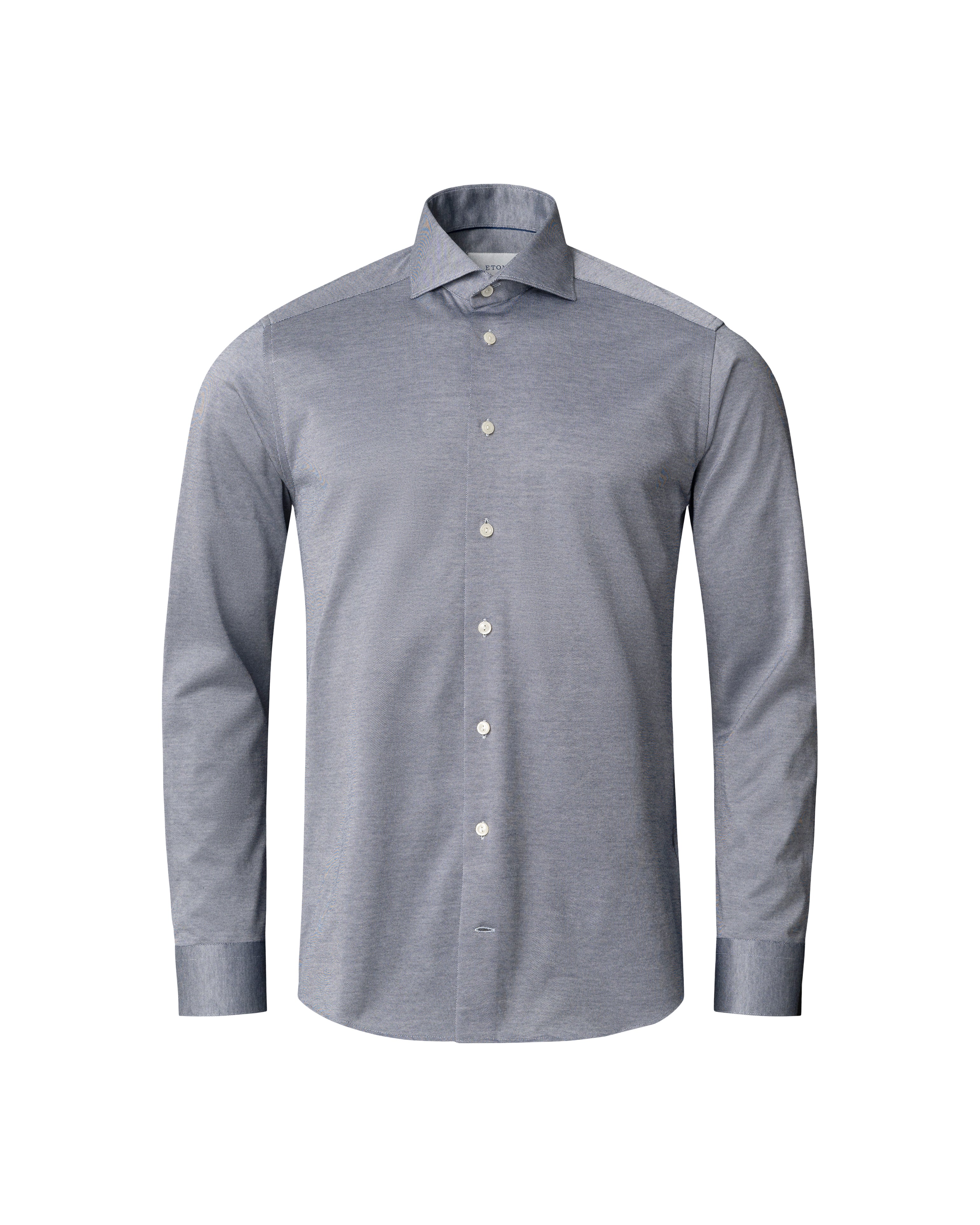 ETON - CONTEMPORARY FIT Filo di Scozia Oxford Shirt in Mid Blue 10001450025
