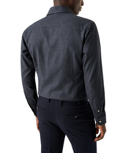 ETON - CONTEMPORARY FIT Dark Blue Micro Check Signature Flannel Shirt 10001450627