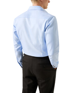 ETON - SLIM FIT Sky Blue Textured Twill Shirt With Fox and Hare Trim 10001454222