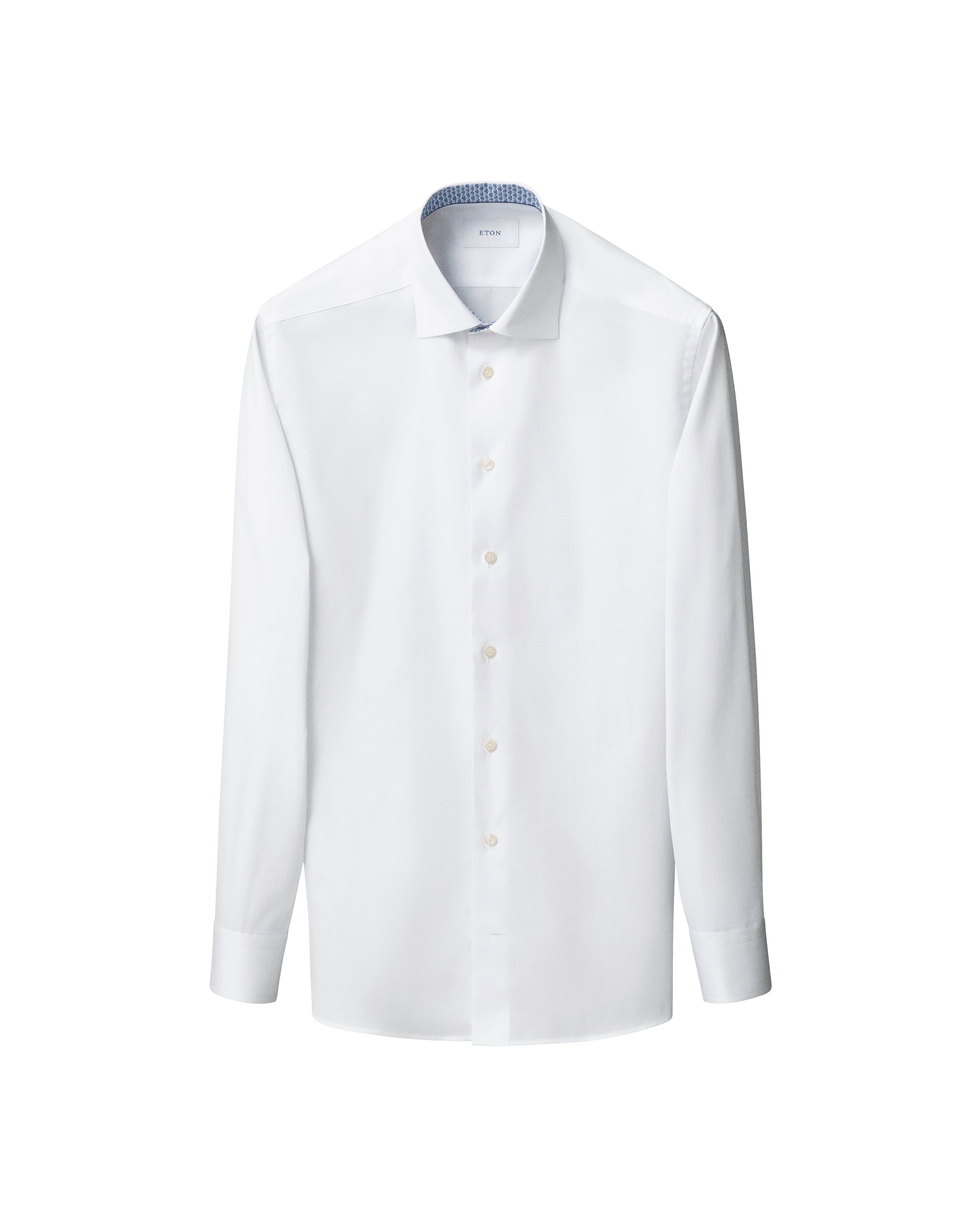 ETON - White SLIM FIT Signature Twill Cotton Shirt With Geometric Trim 10001460900